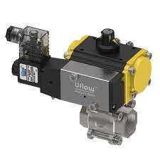 Uflow Ball Valve with Pneumatic Actuator S/E | S.R. Associates